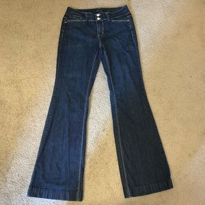 White House Black Market Trouser Leg Blue Jeans